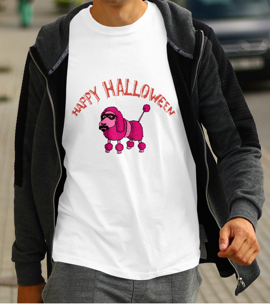 Happy Halloween Pink Poodle Fzp T-Shirt
