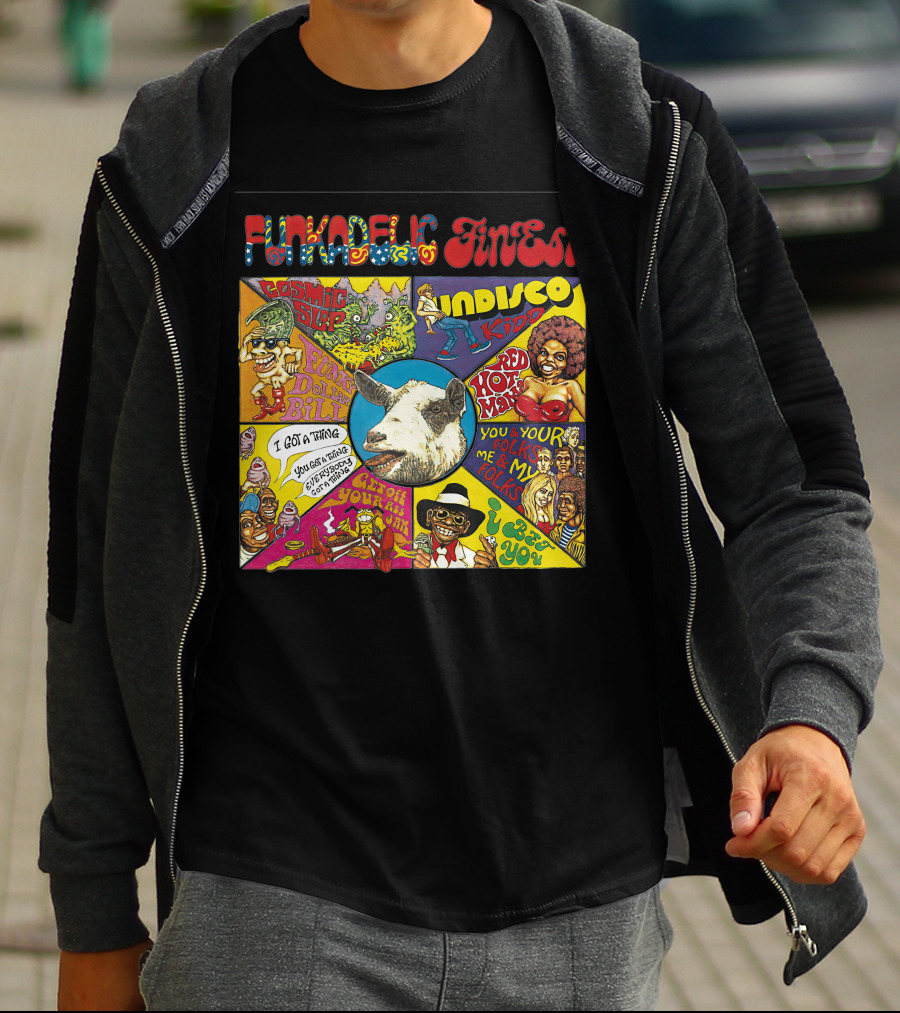 Funkadelic Finest Cosmic Slop Indisco Kid Joyful Bill T-Shirt