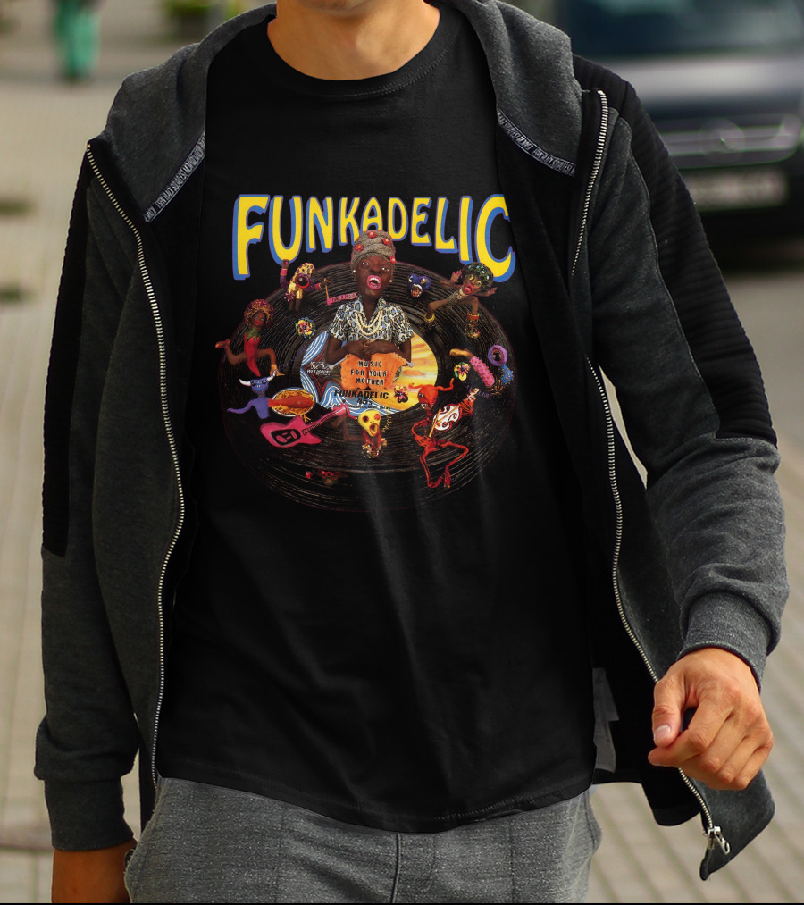 Funkadelic Maggot Brain Album Cover Mural For A Mind Funkadelic T-Shirt