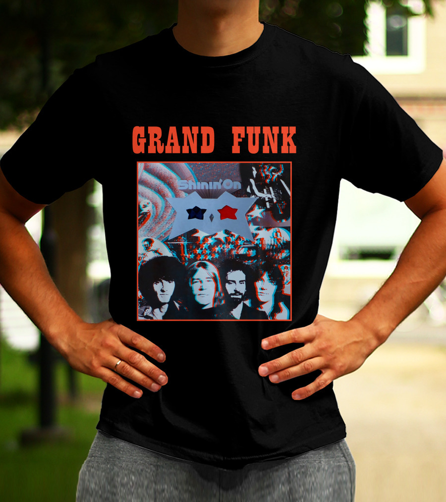 Grand Funk Shinin' On 3D Album Cover Art T-Shirt