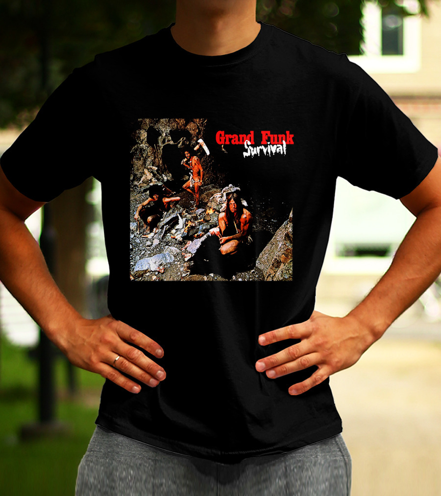 Grand Funk Railroad Survival Album Cover T-Shirt