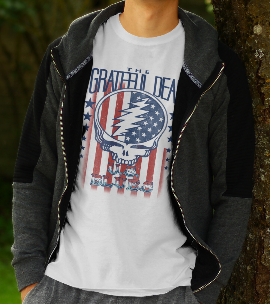 Grateful Dead U.s. Blues American Flag Skull T-Shirt