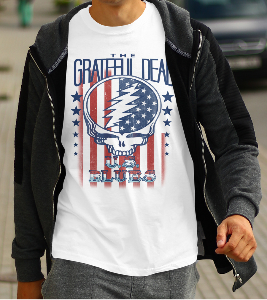 Grateful Dead U.s. Blues American Flag Skull T-Shirt