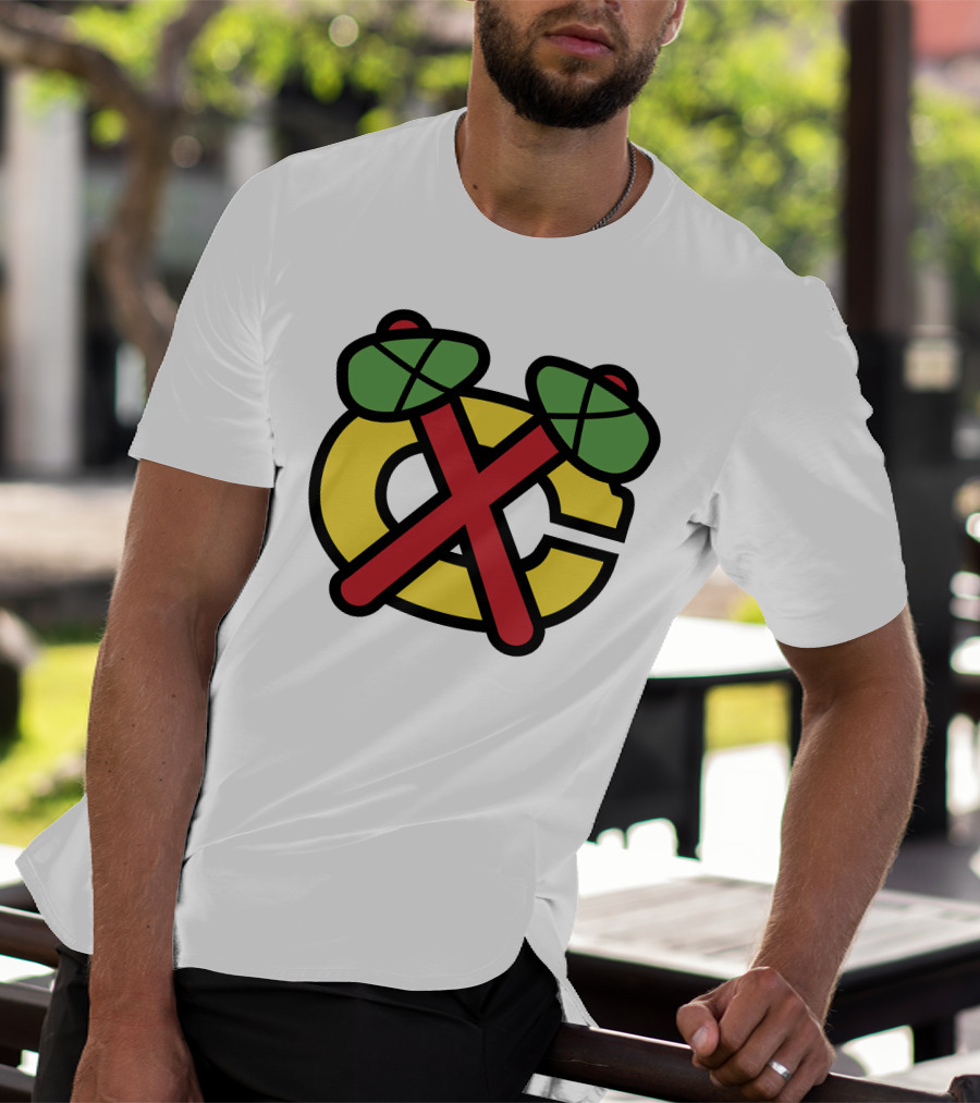 Chicago Blackhawks Logo Crossed Tomahawks Icon T-Shirt