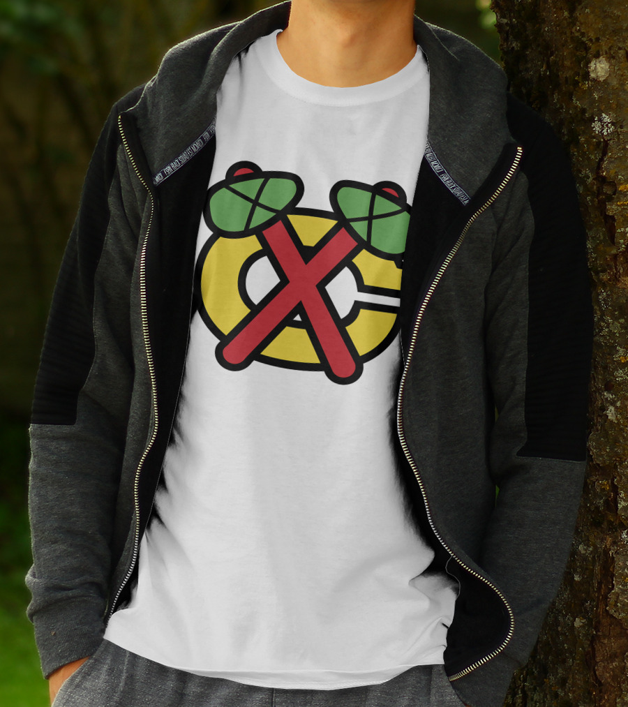 Chicago Blackhawks Logo Crossed Tomahawks Icon T-Shirt