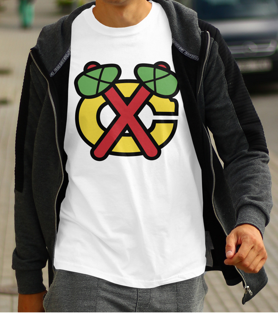 Chicago Blackhawks Logo Crossed Tomahawks Icon T-Shirt