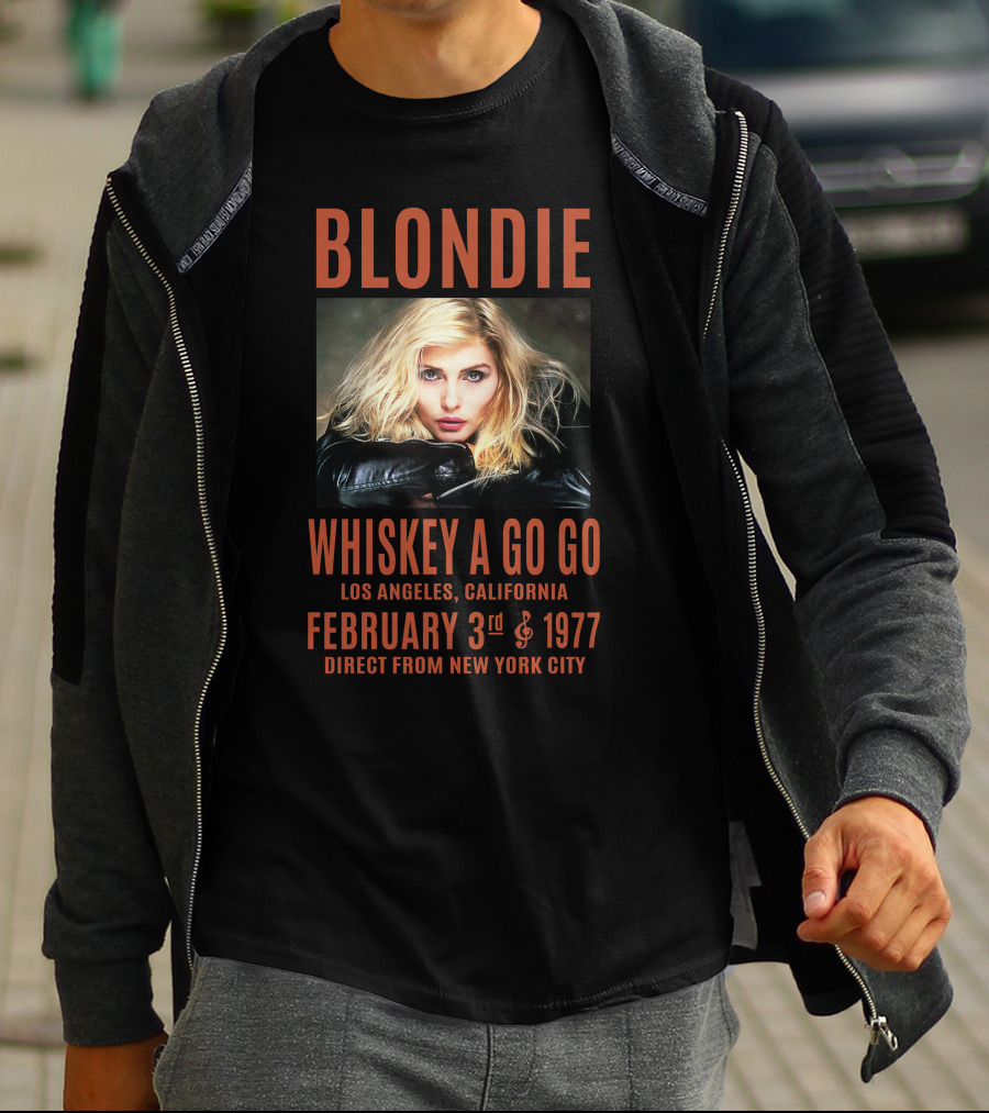 Blondie Whiskey A Go Go Los Angeles February 3Rd 1977 Direct From New York City T-Shirt