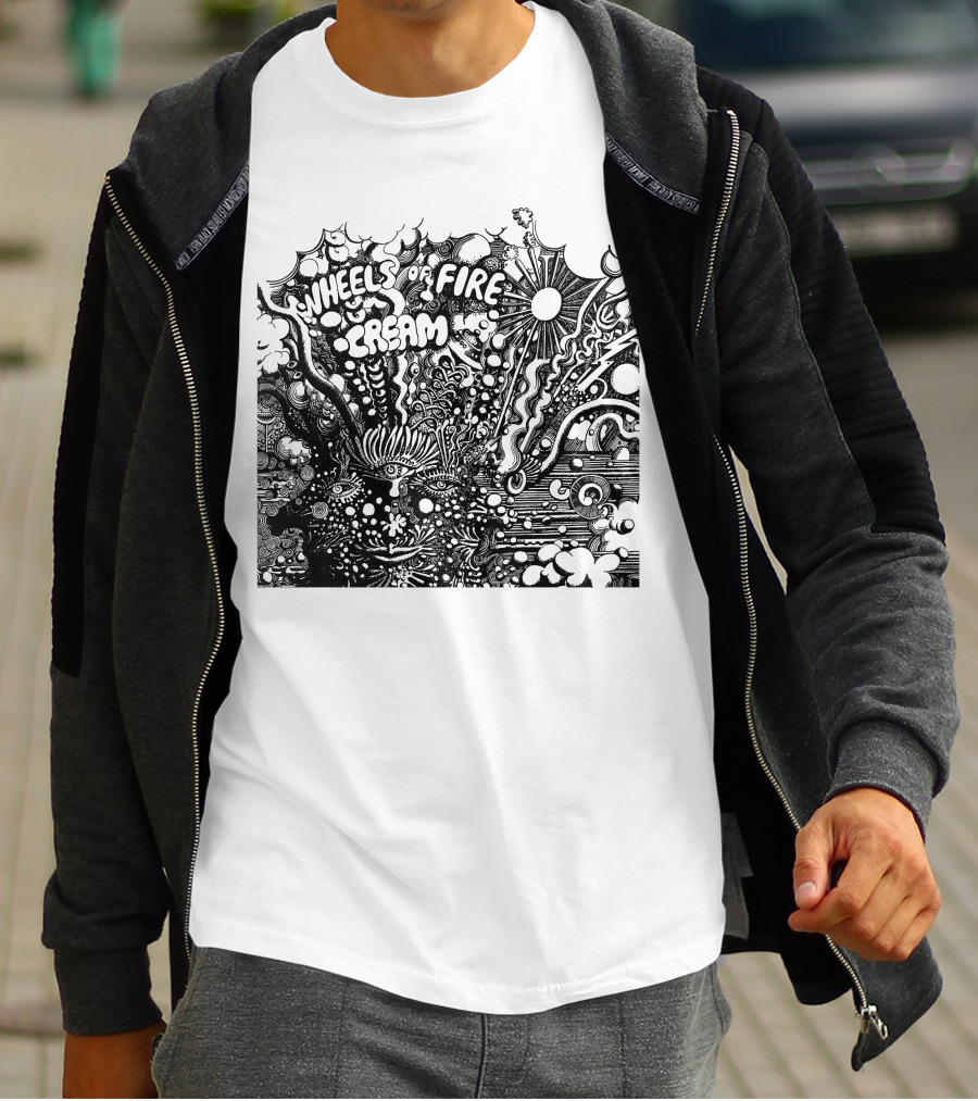 Wheels Of Fire Cream Psychedelic Artwork T-Shirt