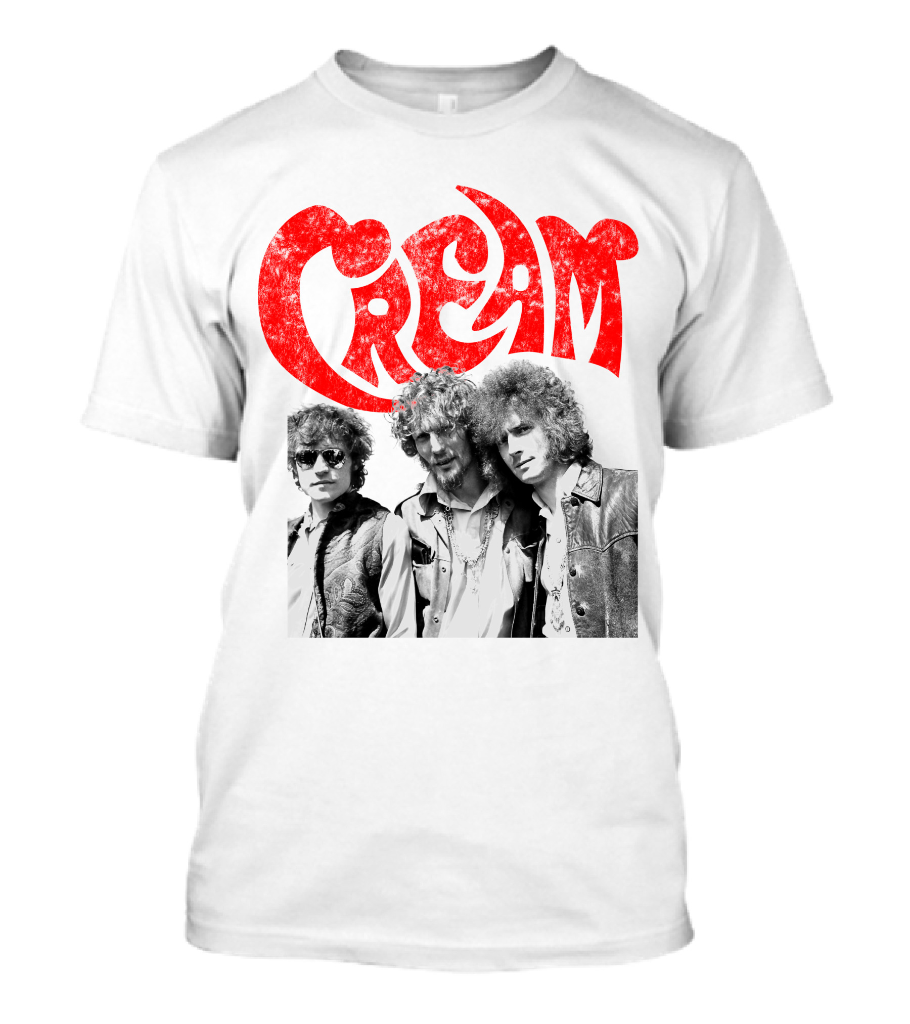 Cream Band Vintage Photo With Red T-Shirt