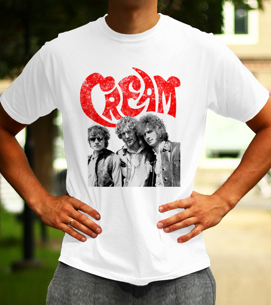Cream Band Vintage Photo With Red T-Shirt