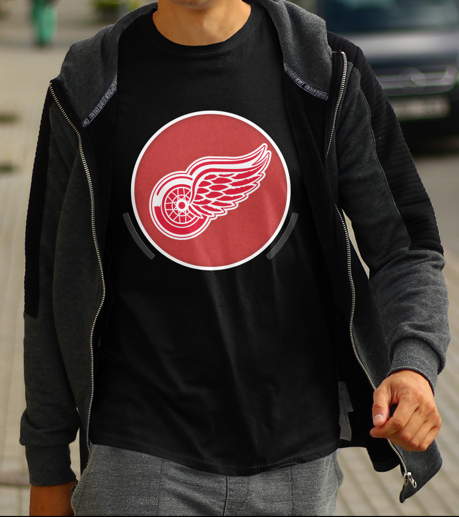 Detroit Red Wings Iconic Winged Wheel Power Decal T-Shirt