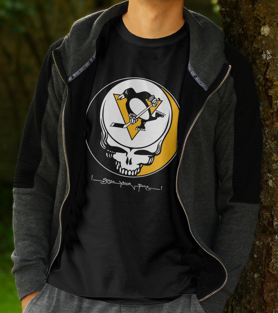 Steal Your Face Grateful Dead Pittsburgh Penguins T-Shirt