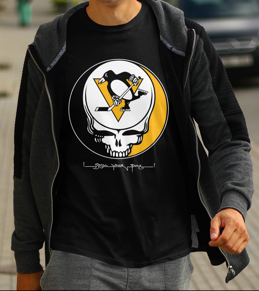 Steal Your Face Grateful Dead Pittsburgh Penguins T-Shirt
