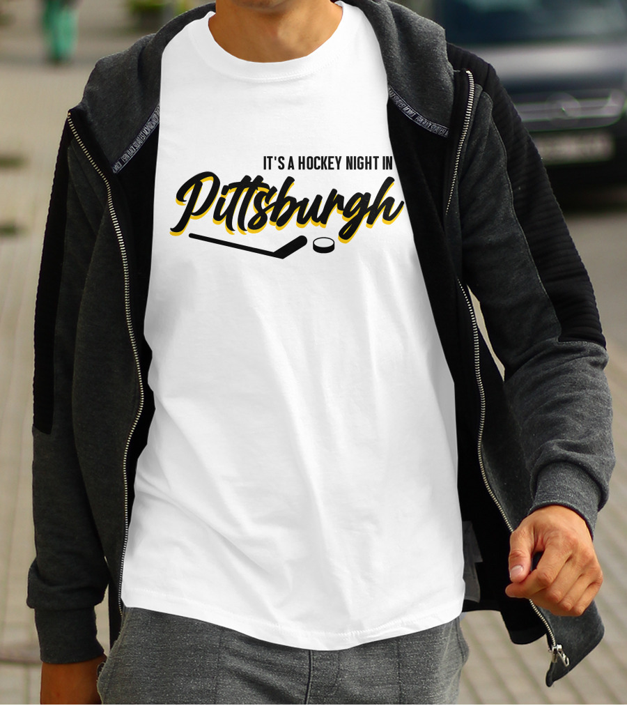 It's A Hockey Night In Pittsburgh Penguins T-Shirt