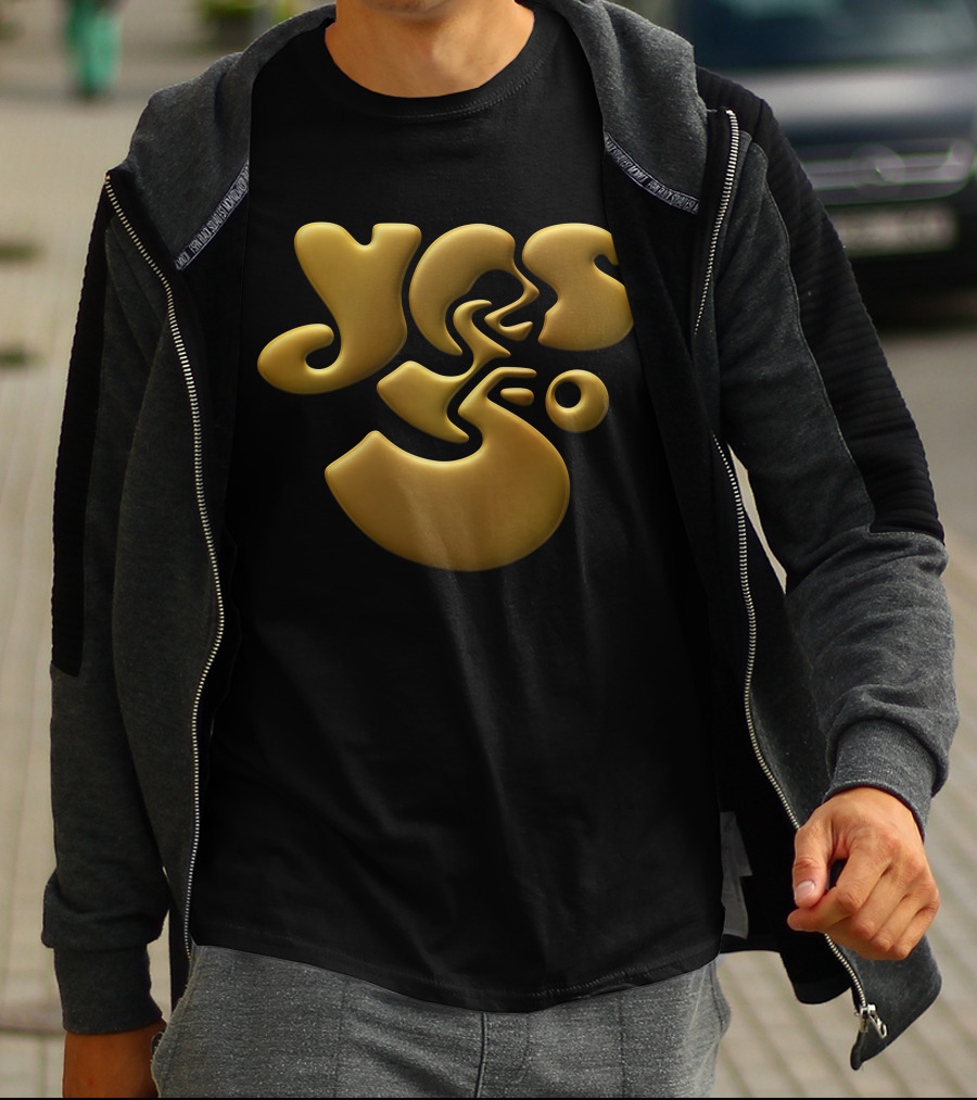 Yes Logo 34 Unique Gold T-Shirt