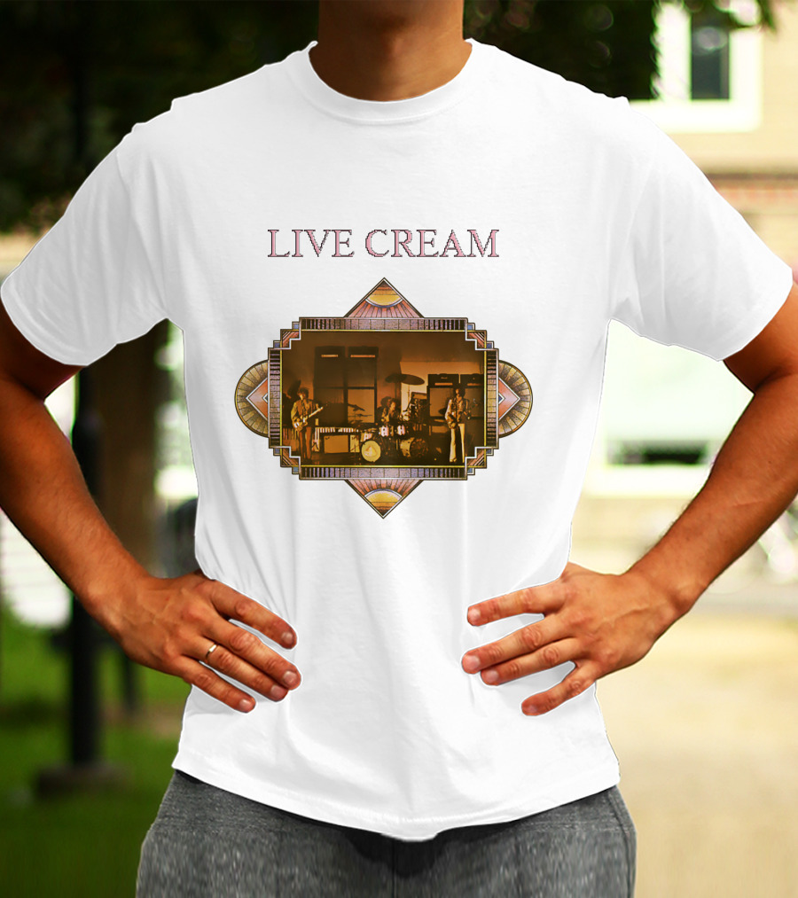 Live Cream Vintage Performance Artwork T-Shirt