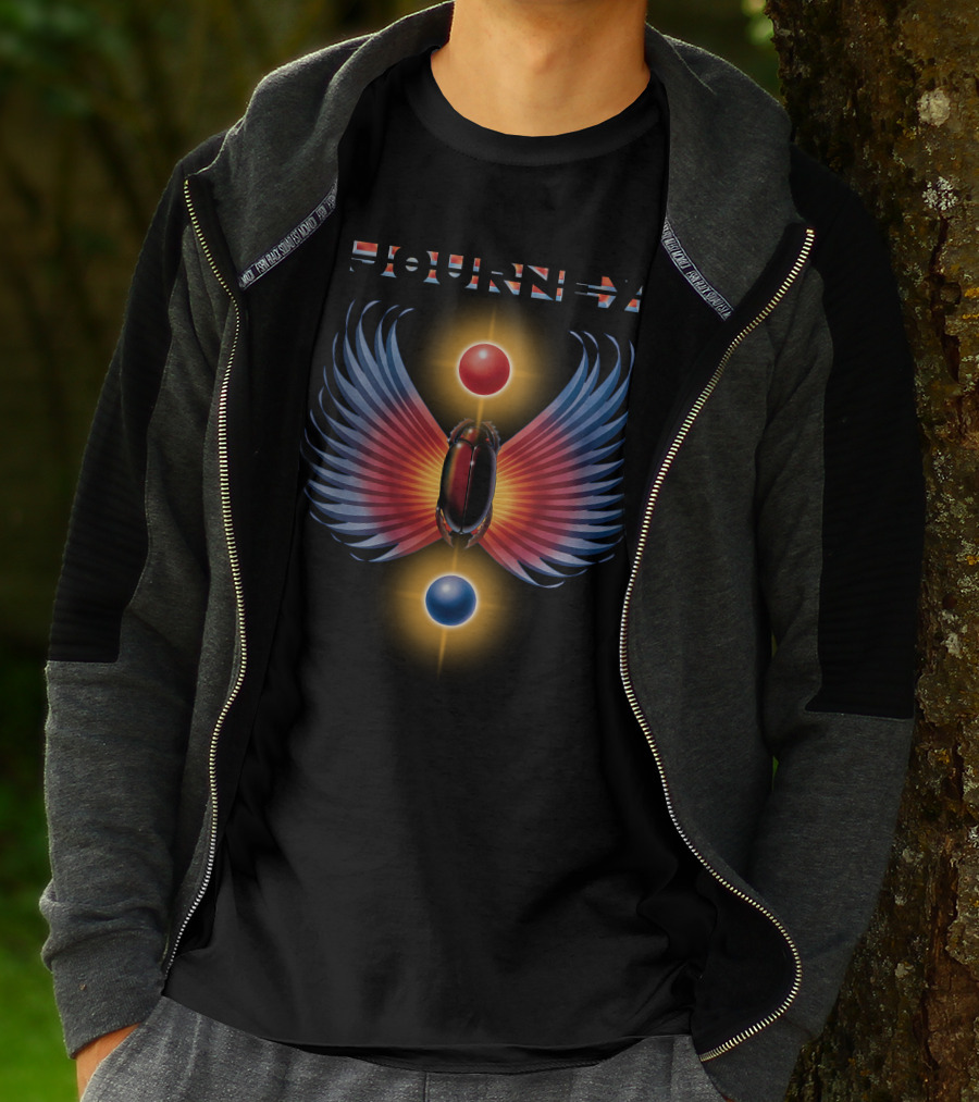 Journey 94 Scarab With Red And Blue Spheres And Winged T-Shirt