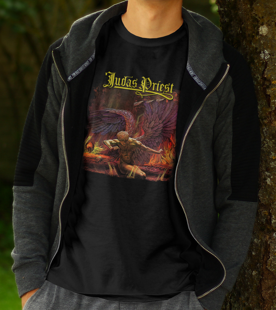 Judas Priest Angel Falling In Flames T-Shirt