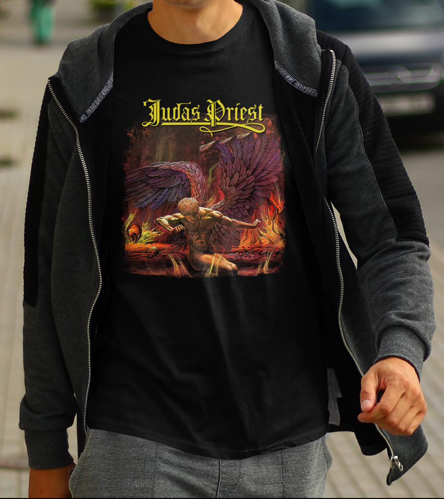 Judas Priest Angel Falling In Flames T-Shirt