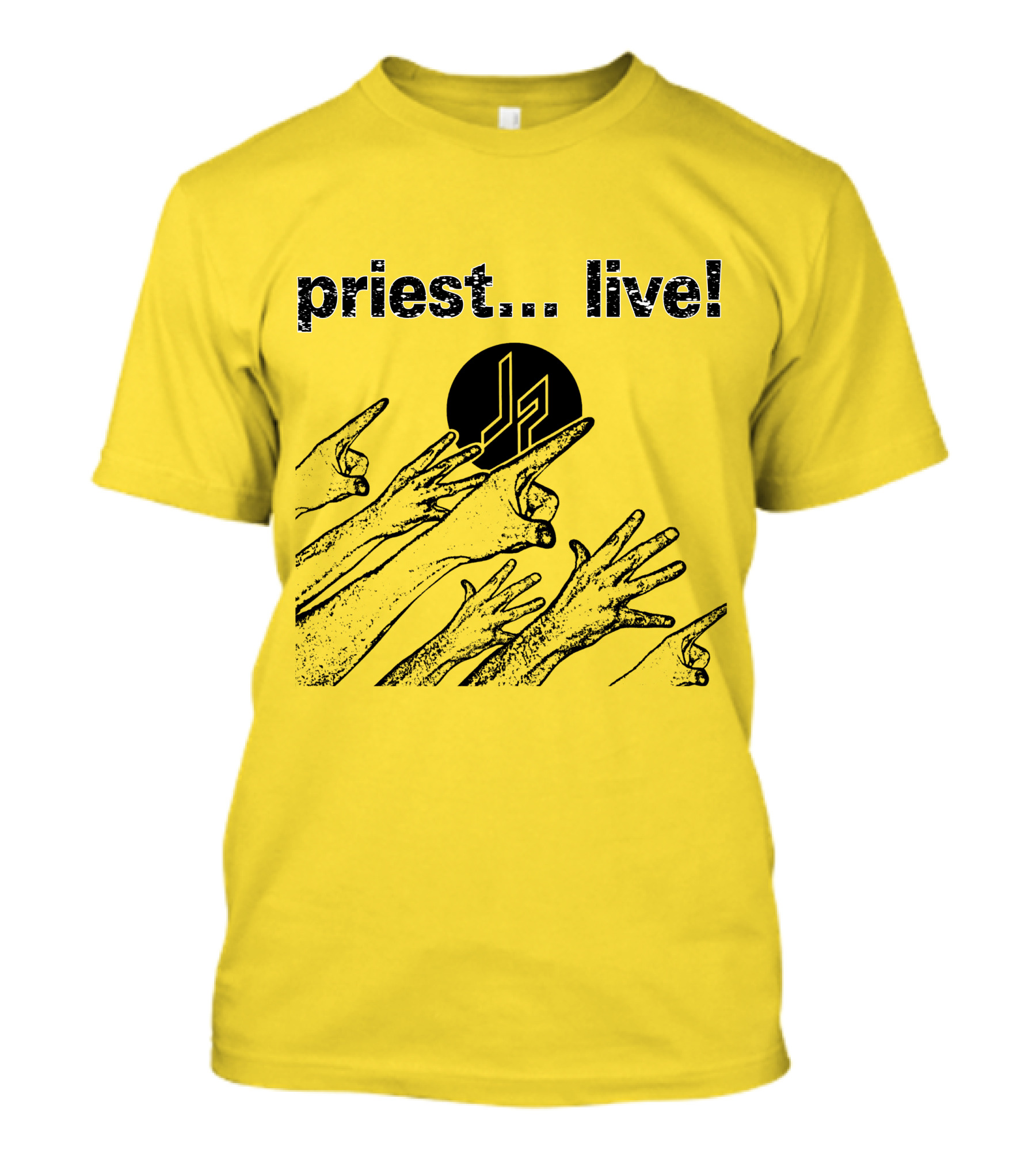 Judas Priest Live Tour Logo Yellow Hands T-Shirt