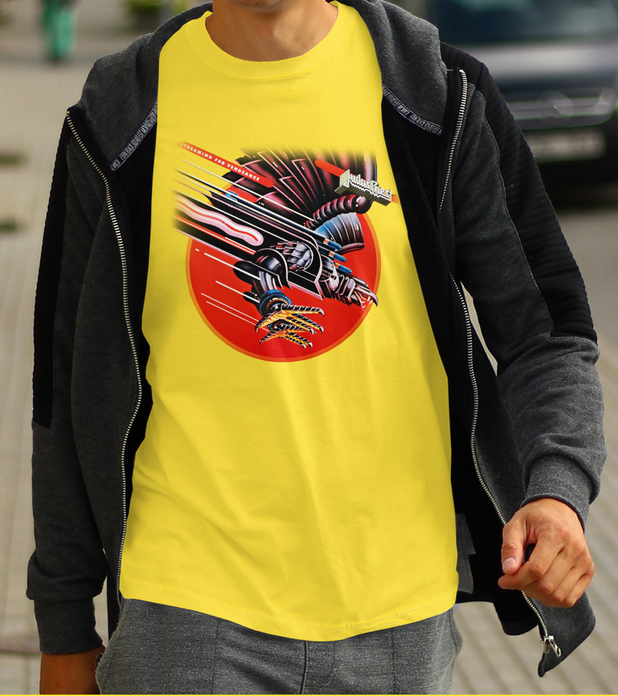 Judas Priest Screaming For Vengeance Album Cover Artwork T-Shirt