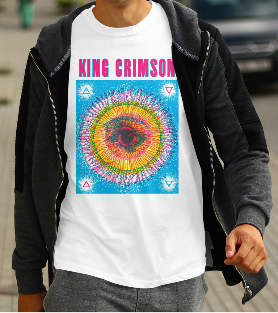 King Crimson Psychedelic Eye Geometric T-Shirt