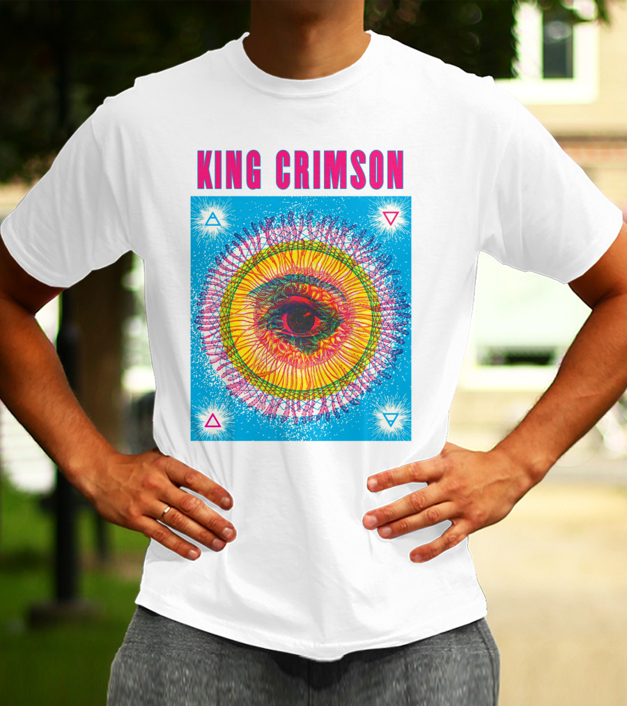 King Crimson Psychedelic Eye Geometric T-Shirt