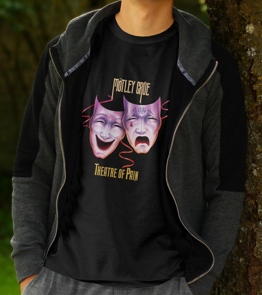 Mötley Crüe Theatre Of Pain Comedy And Tragedy Masks T-Shirt