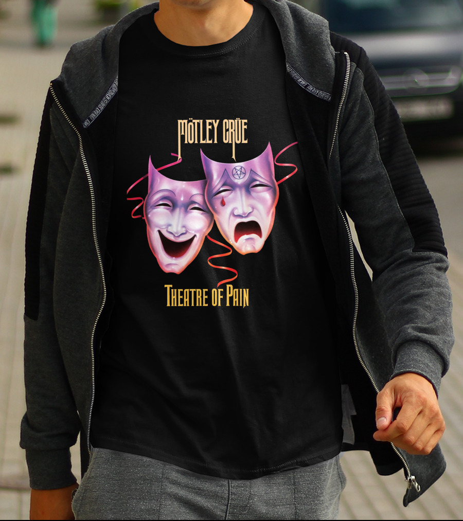 Mötley Crüe Theatre Of Pain Comedy And Tragedy Masks T-Shirt