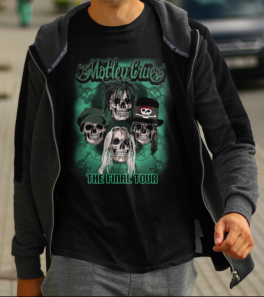 Mötley Crüe The Final Tour Skull Faces T-Shirt