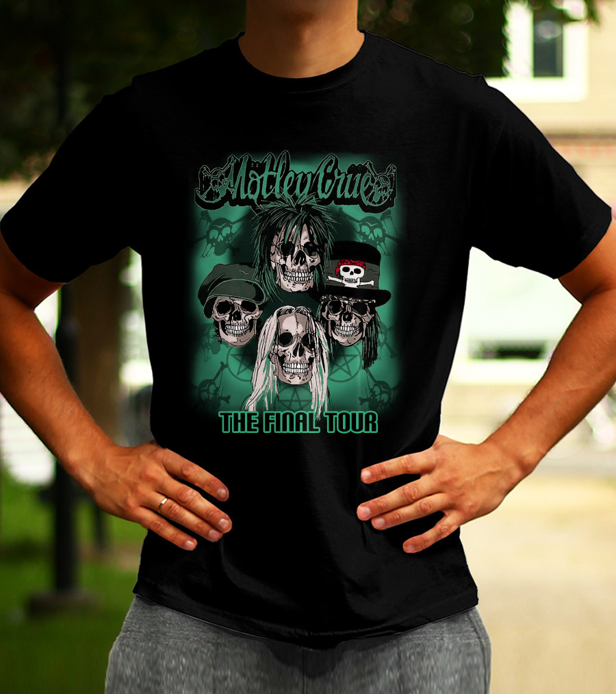 Mötley Crüe The Final Tour Skull Faces T-Shirt