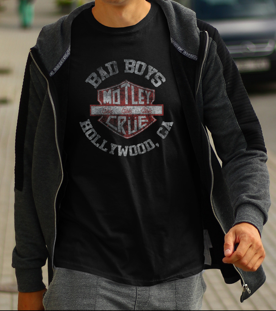 Bad Boys Mötley Crüe Girls Girls Girls Hollywood Ca T-Shirt