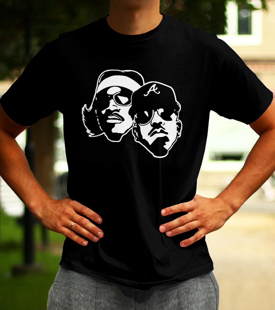 Outkast Andre 3000 Big Boi Silhouette Iconic Hip Hop Duo Baseball Cap Sunglasses T-Shirt