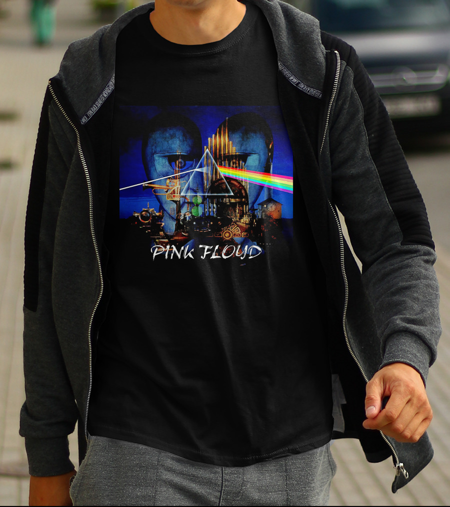 Pfl(32) Dark Side Inspired Pink Floyd Mashup T-Shirt