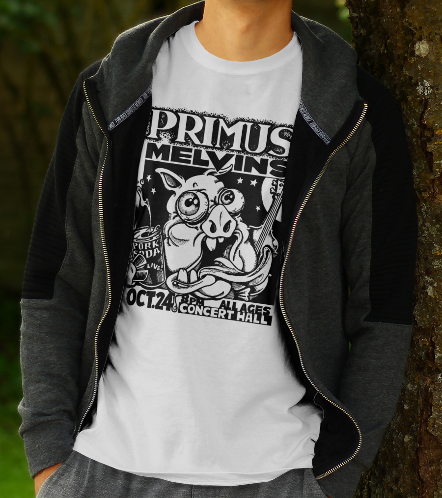 Primus Melvins Pork Soda Live Oct 24 Concert Hall T-Shirt