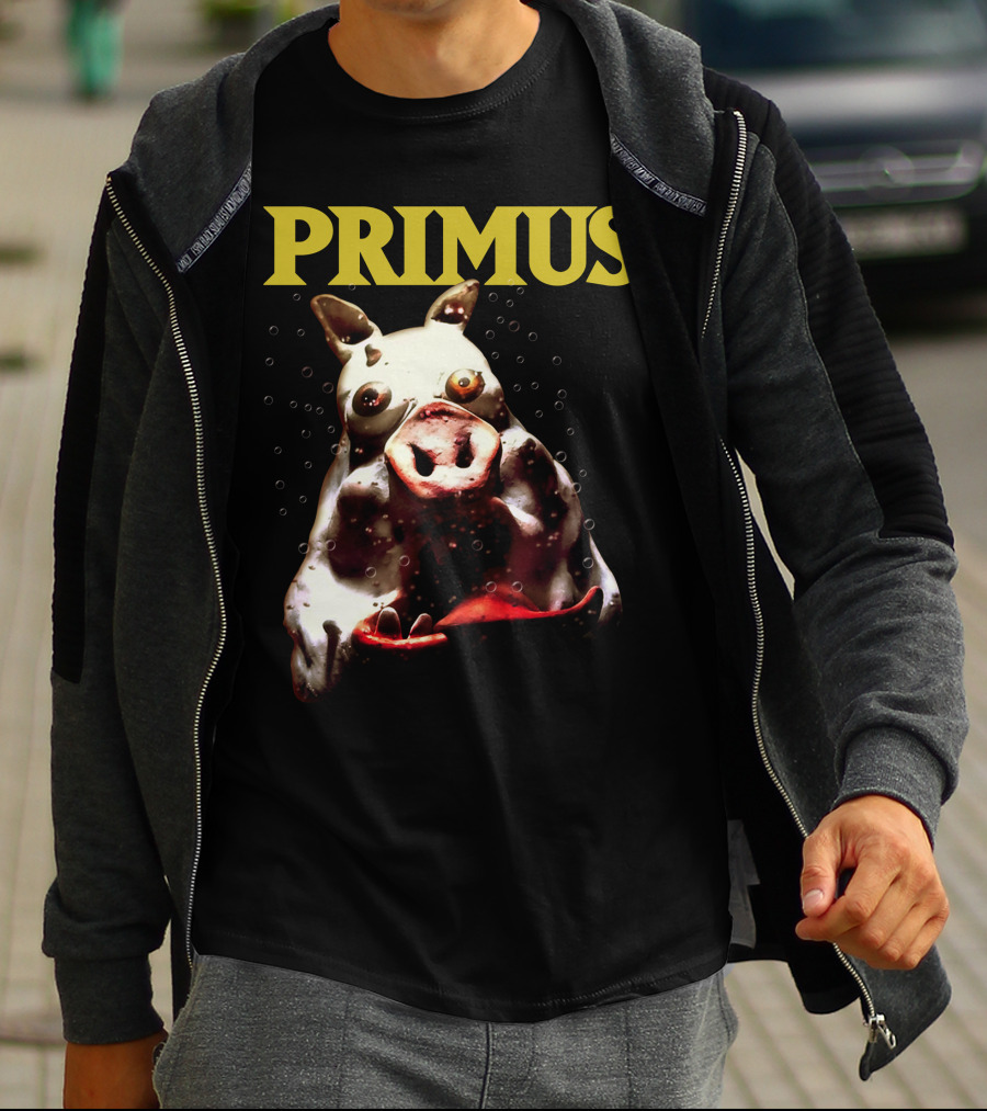 Primus Cow Imagery With Bubbles T-Shirt