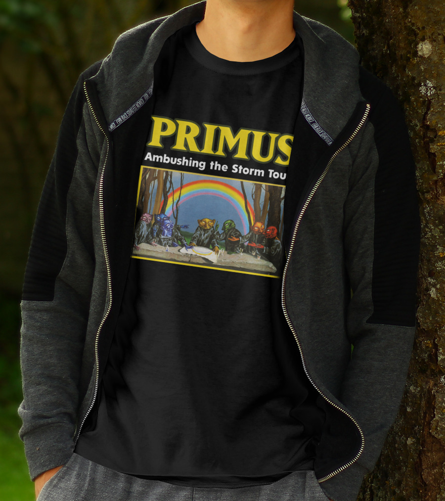 Primus Ambushing The Storm Tour Rainbow Artwork T-Shirt