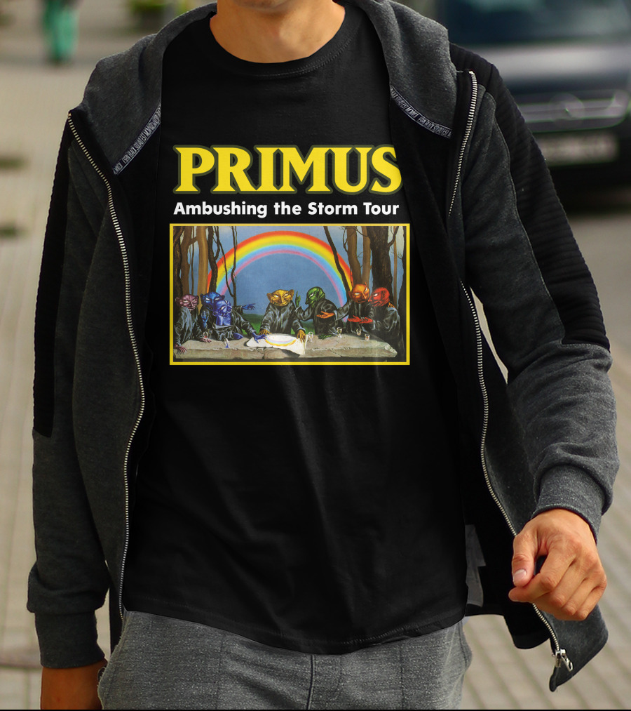 Primus Ambushing The Storm Tour Rainbow Artwork T-Shirt
