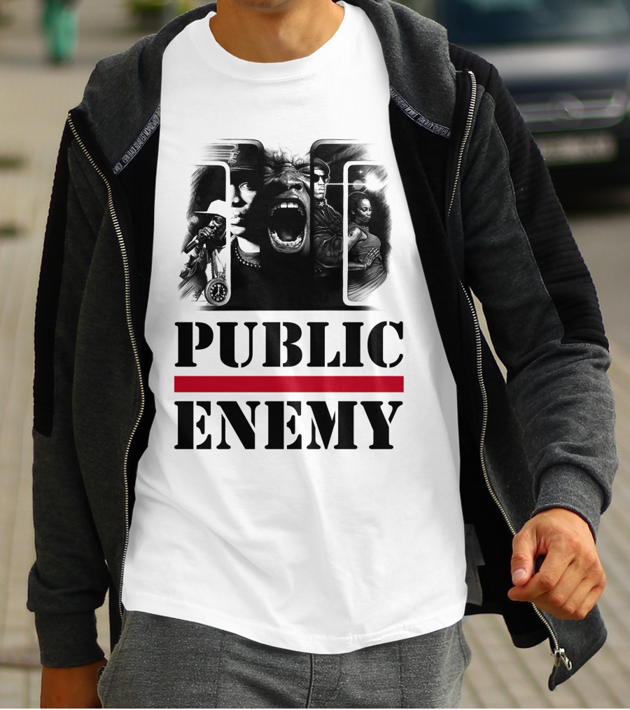 Public Enemy Retro Hip-Hop Icons T-Shirt