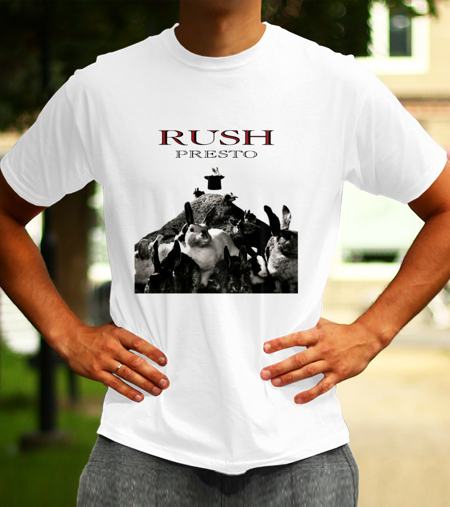 Rush Presto Album Cover Rabbits And Top Hat T-Shirt