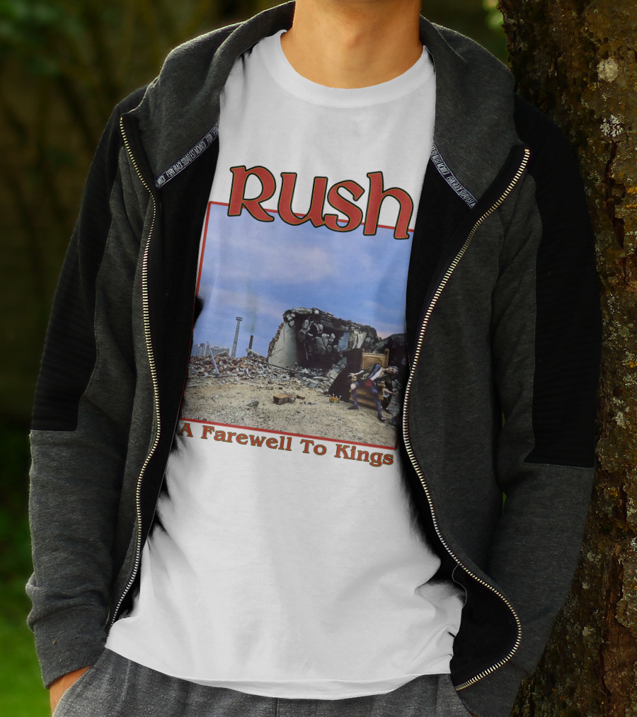 Rush A Farewell To Kings Album Cover Ruins Blue Sky T-Shirt
