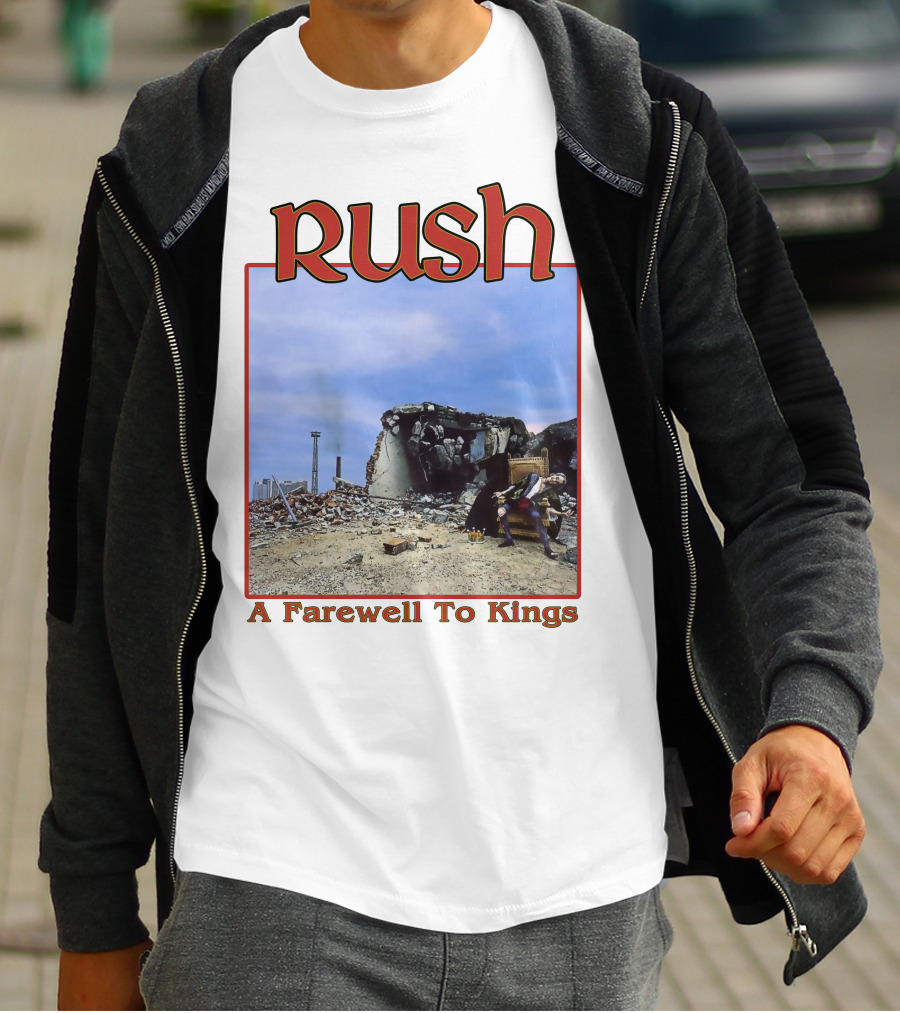 Rush A Farewell To Kings Album Cover Ruins Blue Sky T-Shirt