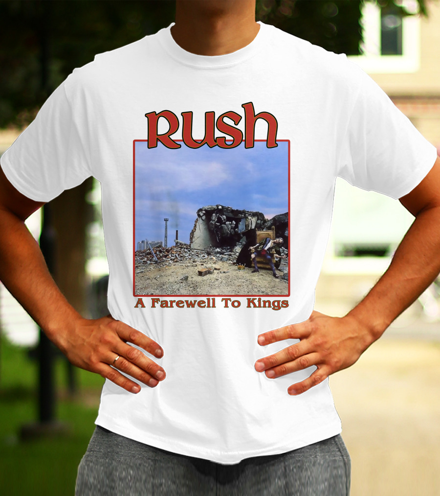 Rush A Farewell To Kings Album Cover Ruins Blue Sky T-Shirt