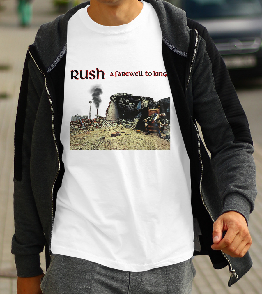 Rush A Farewell To Kings Album Cover Industrial Ruins Scene T-Shirt