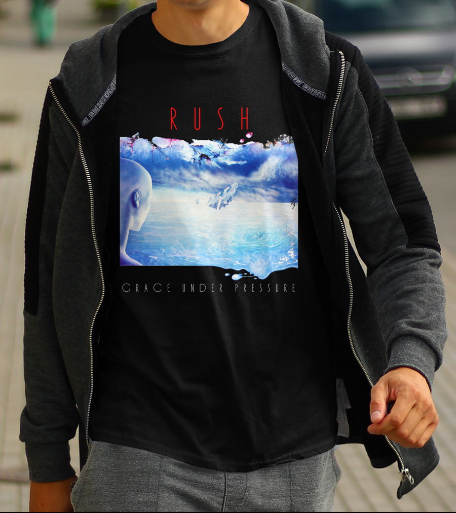 Rush Grace Under Pressure Oceanic Scene T-Shirt