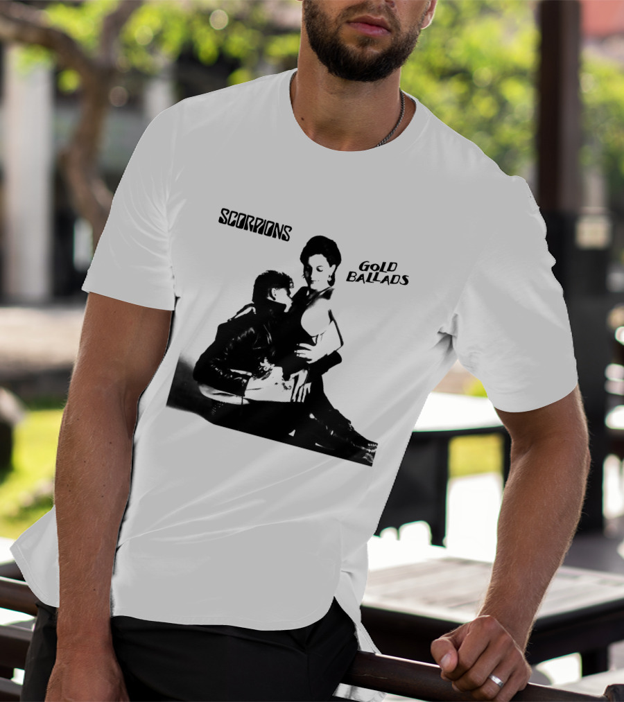 Scorpions Gold Ballads Album Cover Black And White Art Scp T-Shirt