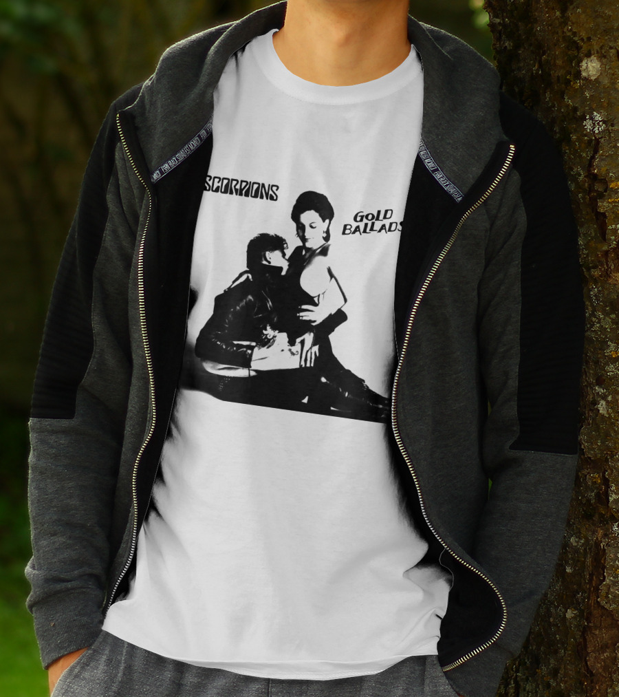 Scorpions Gold Ballads Album Cover Black And White Art Scp T-Shirt