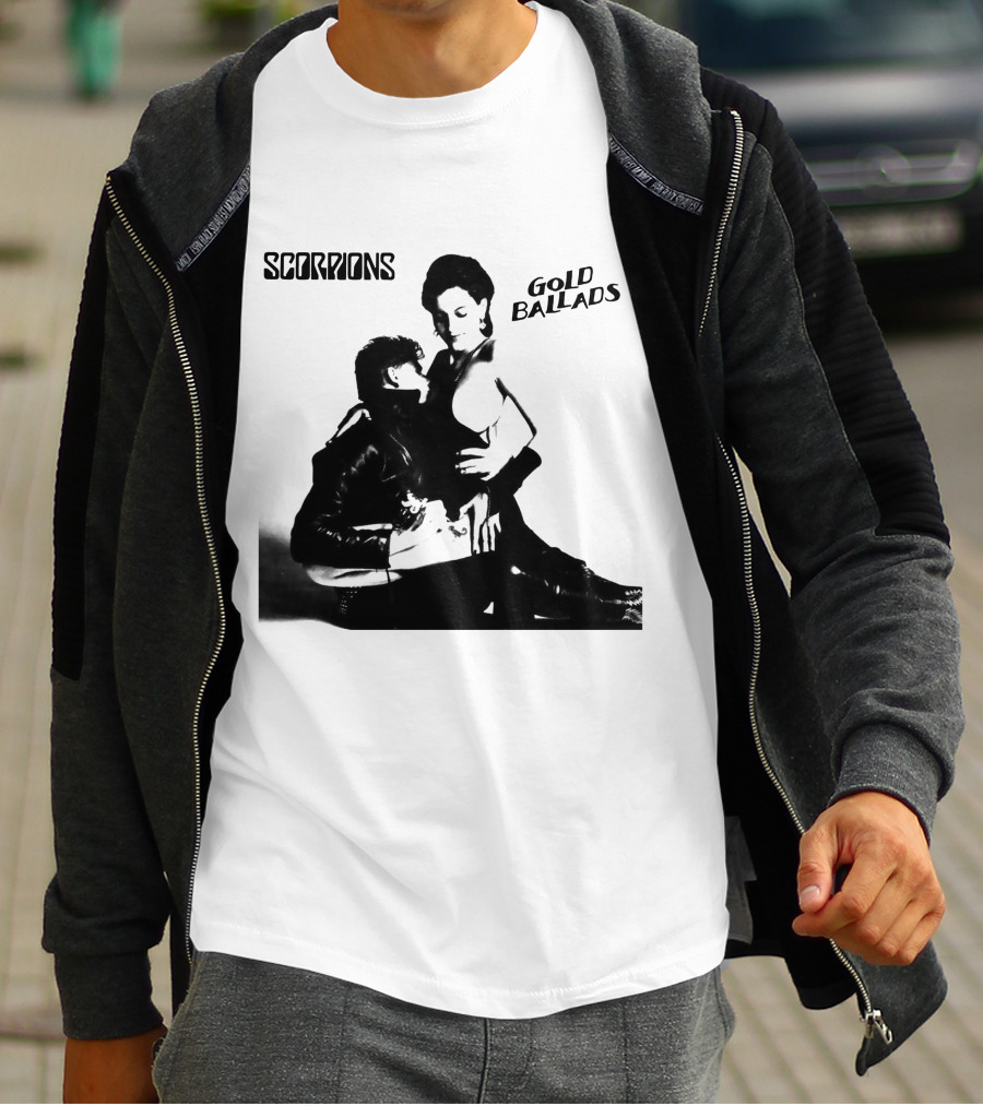 Scorpions Gold Ballads Album Cover Black And White Art Scp T-Shirt