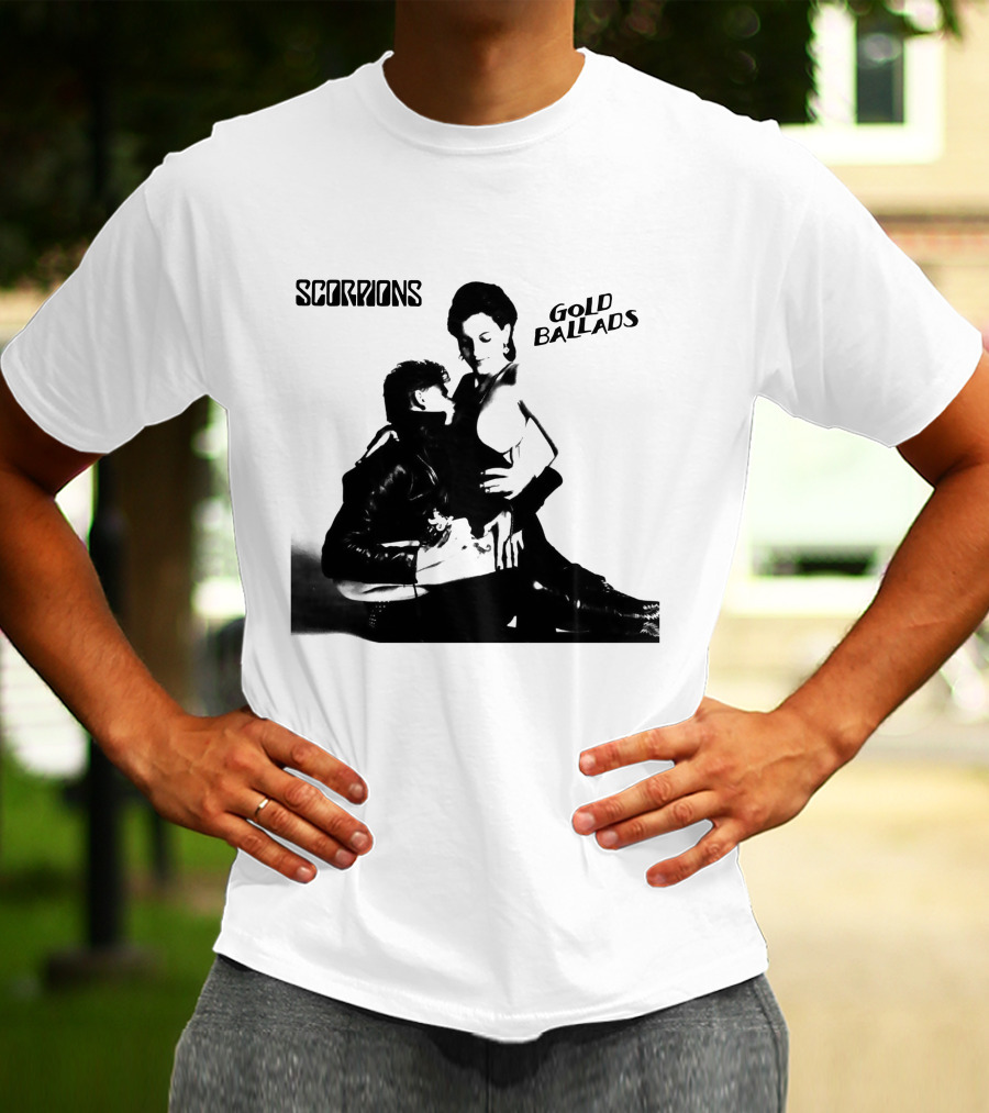 Scorpions Gold Ballads Album Cover Black And White Art Scp T-Shirt