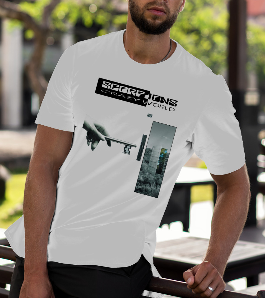 Scorpions Crazy World Key And Door Landscape T-Shirt